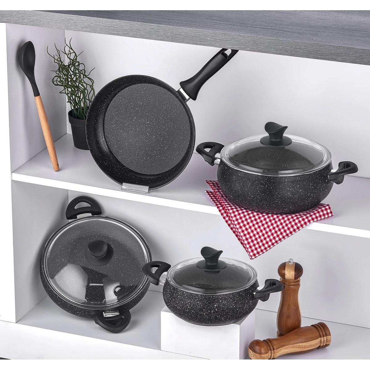 MasterCook Tombik 7 Parça Granit Tencere Seti (OUTLET)